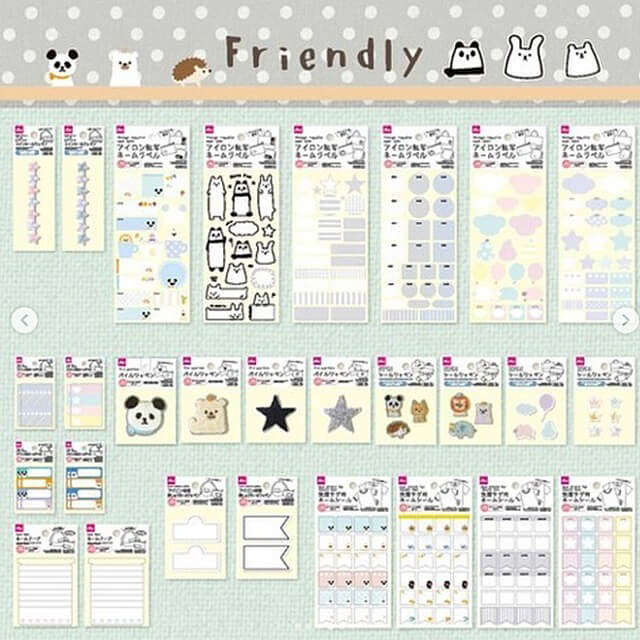 ダイソー「入園準備グッズ2021」名前つけ(動物ゆるキャラ)