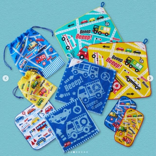 ダイソー「入園・入学準備グッズ2021(乗り物柄)」