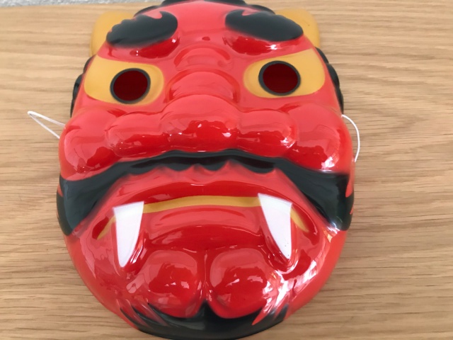 100均「ダイソー」鬼のお面(赤鬼)を購入