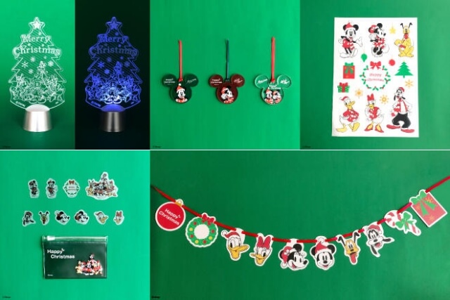 キャンドゥクリスマス2024「ミッキー&フレンズのLEDライトプレート、オーナメント、ステッカー、ガーランド」