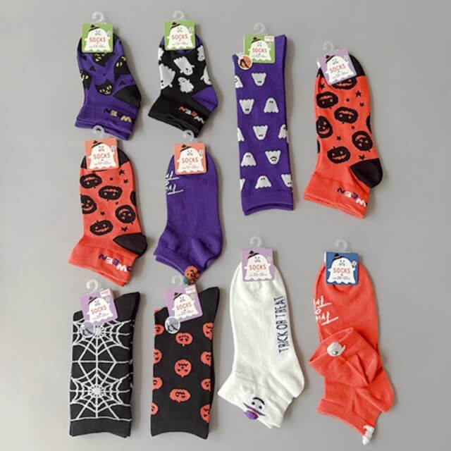 キャンドゥハロウィン2025「新デザインの靴下（子供・大人）」