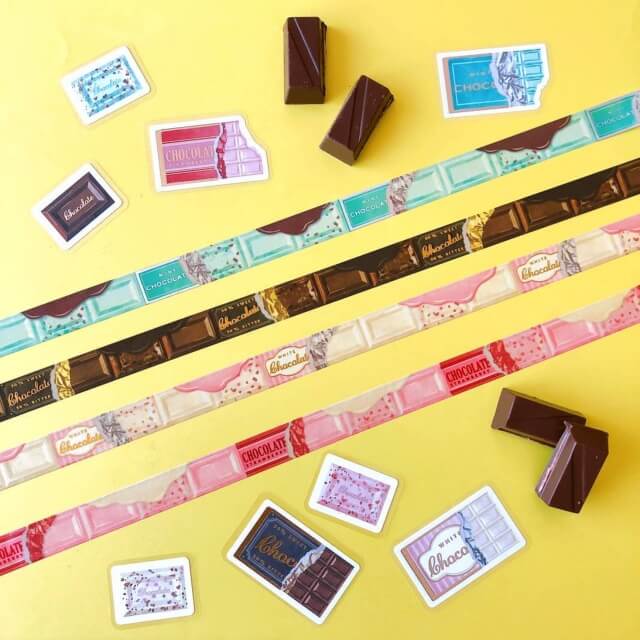 ダイソーバレンタインチョコ2022「板チョコの形をしたマスキングテープ」