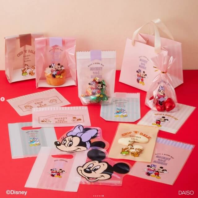 ダイソーバレンタイン手作りチョコグッズ2022「ディズニーデザイン(ミッキー、ミニー、ドナルドダック、デイジー、チップ&デール)」
