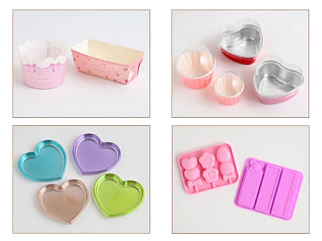 セリアバレンタイングッズ2025「マフィンカップ、バレエコア、ハート型スイーツトレイ、シリコンモールド」