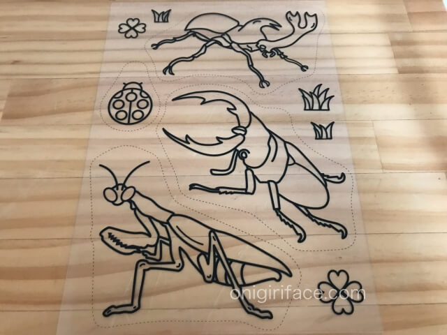 ダイソープラバン・イラスト入りプラバンキュコット「こんちゅう(昆虫)」