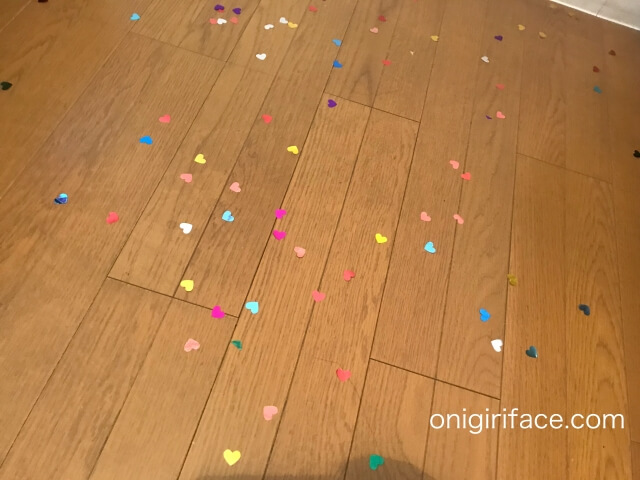 ダイソー誕生日パーティーグッズ「コンフェッティバルーン」(ハート型・3個入り)すぐ割れてしまった