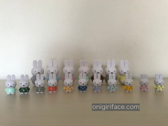 セリアミッフィーグッズ「おきあがりこぼし(ゆれ丸)、テトラフィビッツマスコット」まとめて撮影