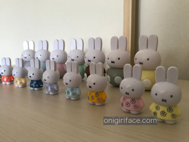 セリアミッフィーグッズ「おきあがりこぼし(ゆれ丸)、テトラフィビッツマスコット」まとめて撮影