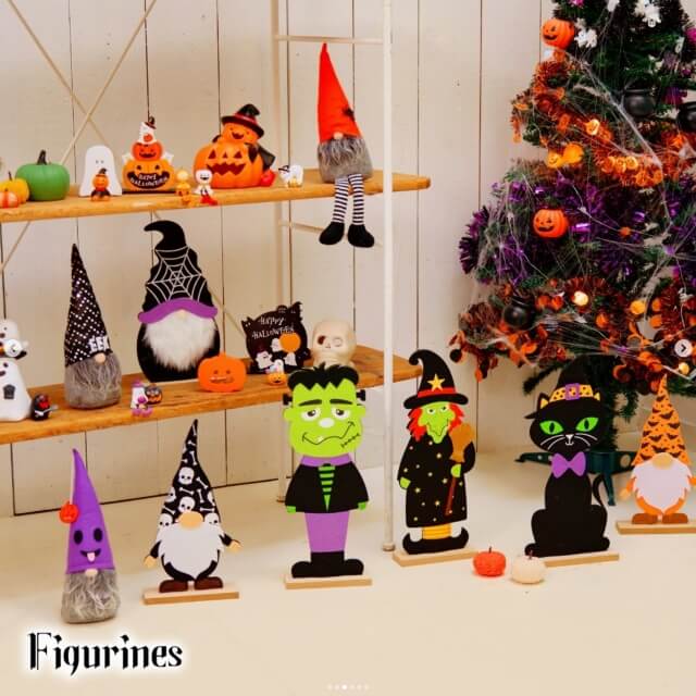 ダイソーハロウィン2025「かわいい木のキャラクタープレート」