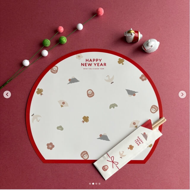 キャンドゥお正月グッズ2026「お祝い箸・新春ペーパーコースター」