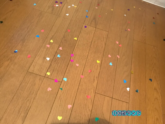 ダイソー誕生日飾り・グッズ「コンフェッティバルーン」（ハート型・3個入り）すぐ割れてしまった