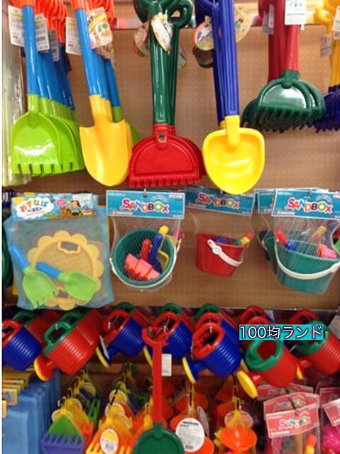 100均ダイソー「シャベル・スコップ・バケツ・じょうろ」