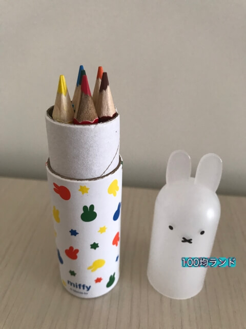 セリアミッフィーグッズ「ケース付きミニ色鉛筆」
